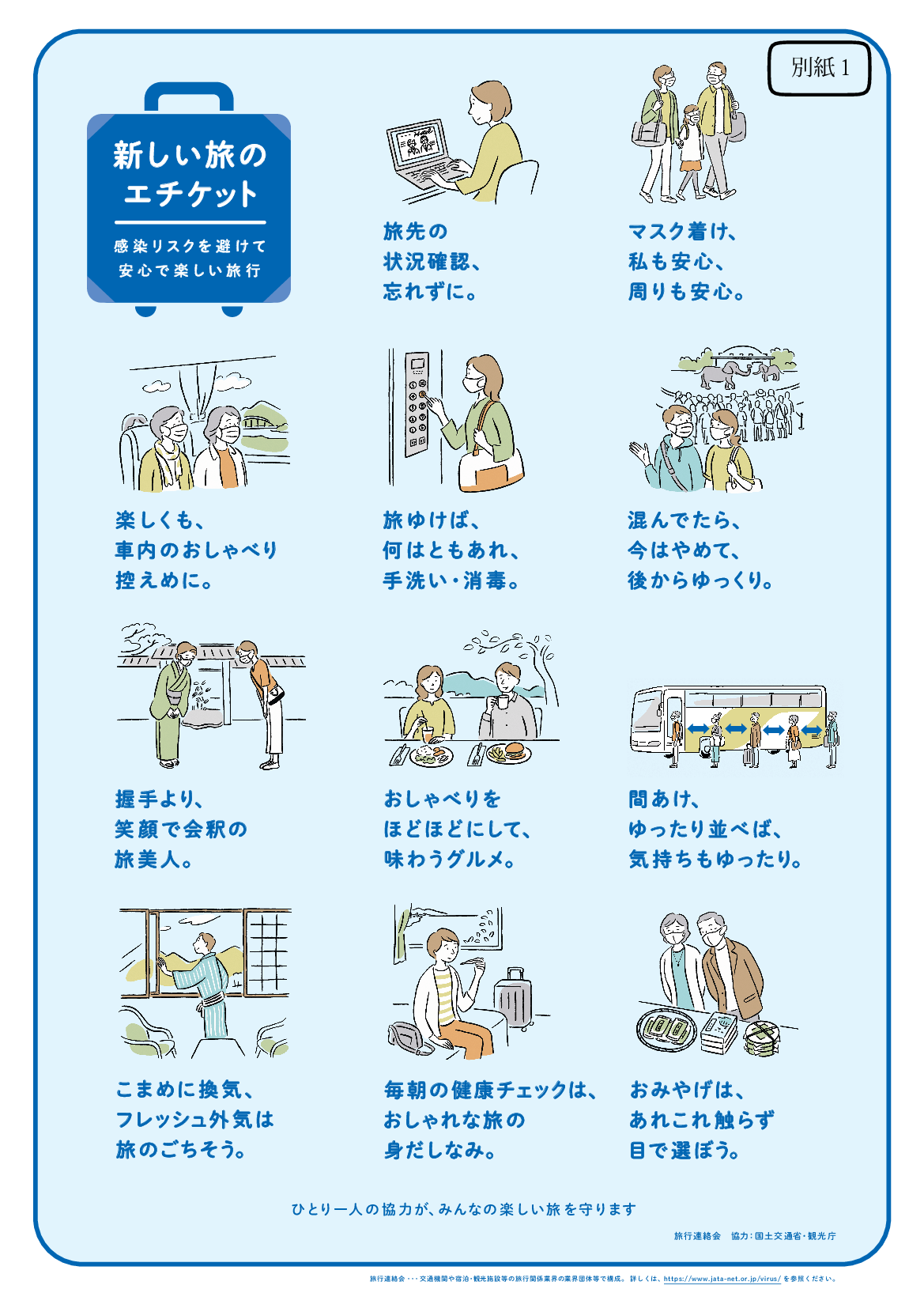 「新しい旅のエチケット」表面