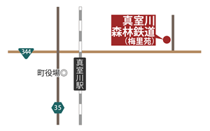 真室川森林鉄道の地図