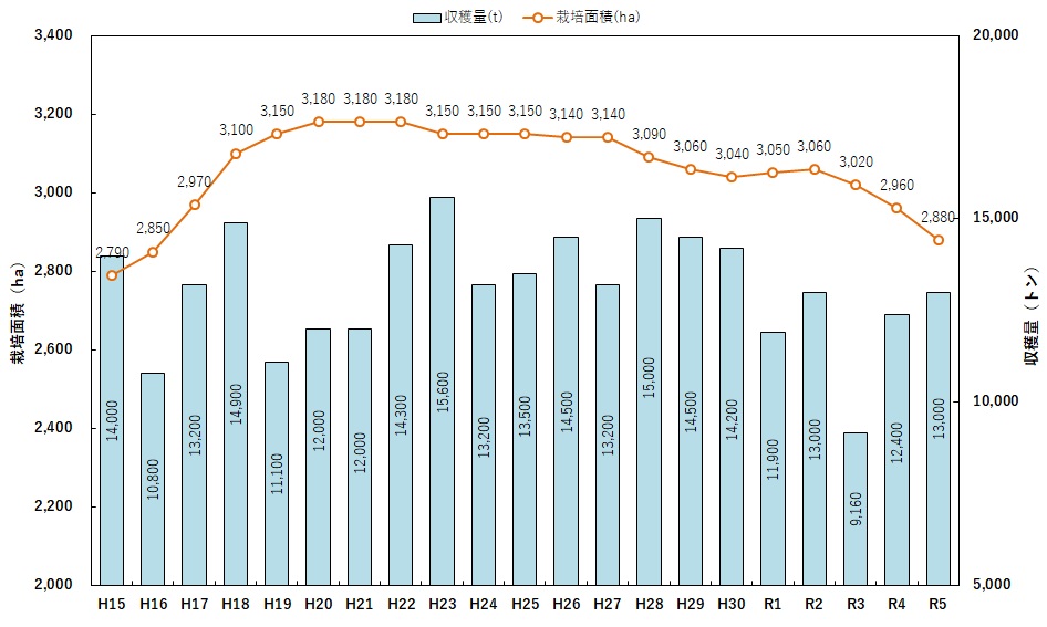 面積・収穫量
