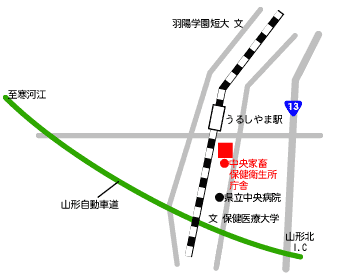 中央家畜保健衛生所の地図