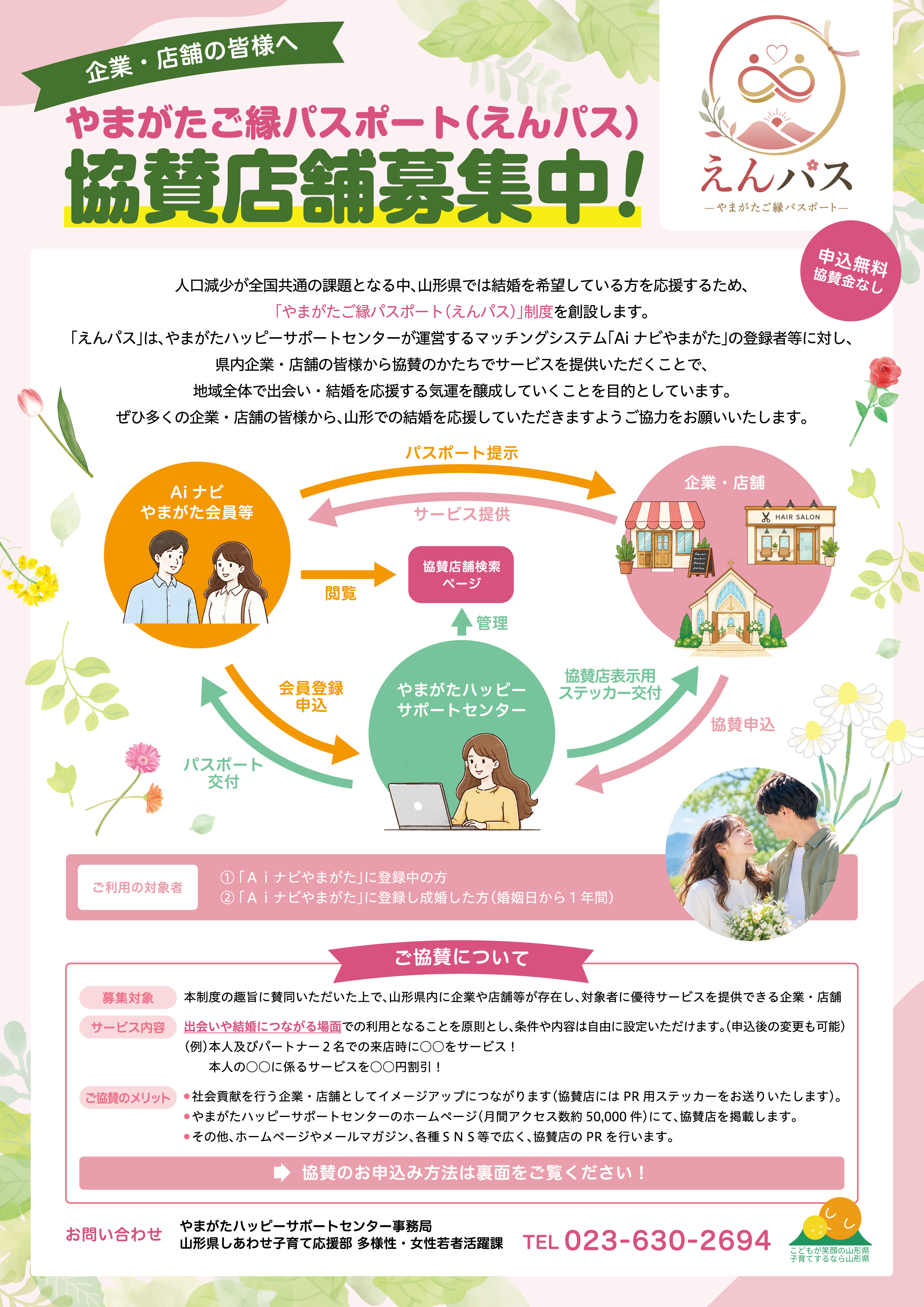 えんパス協賛募集チラシ（表）